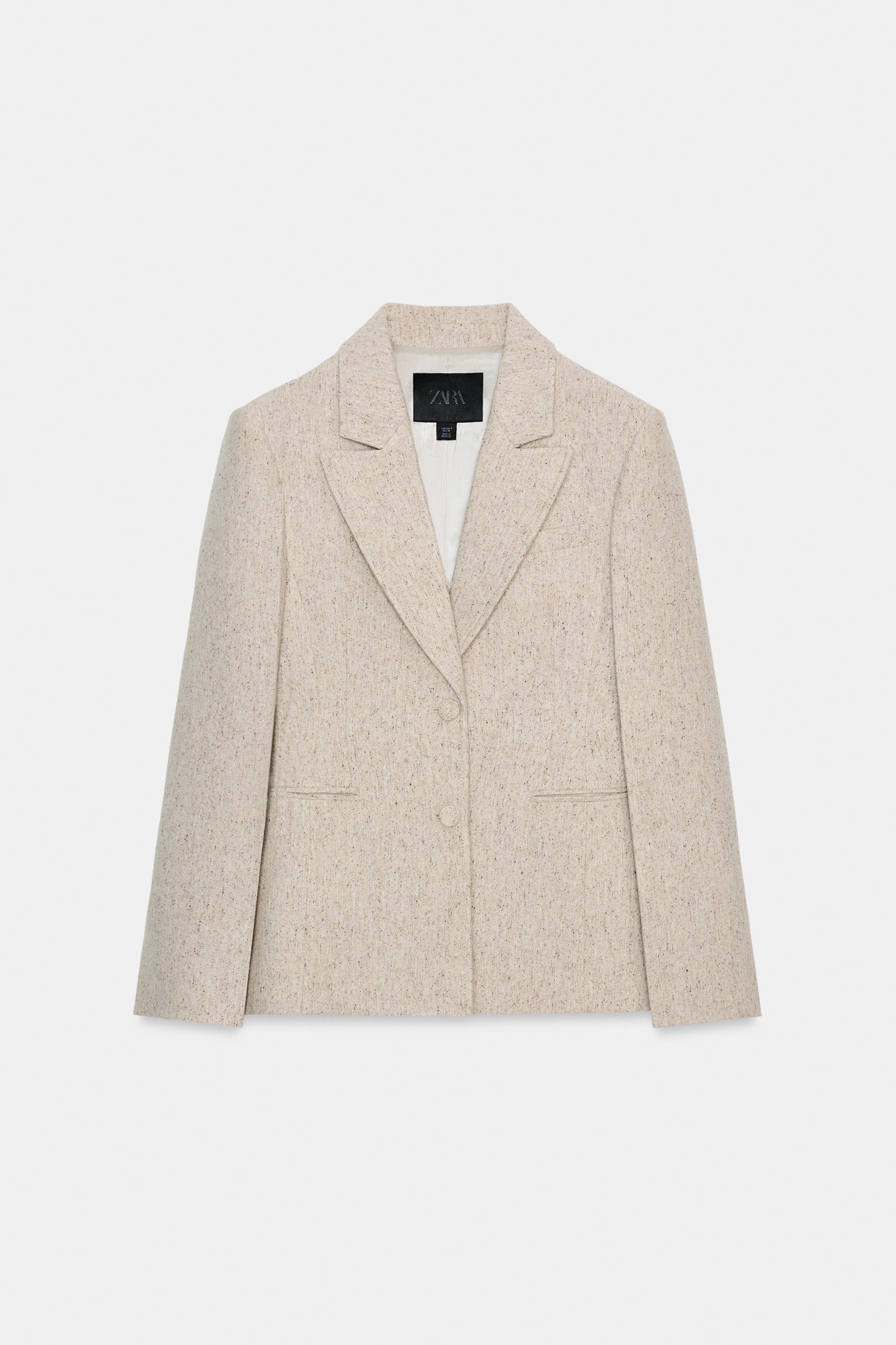 BLAZER AJUSTÉ AVEC LAINE À BASQUE ZW COLLECTION